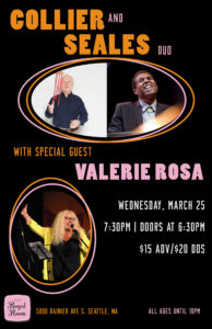 CANCELLED- Collier & Seales Duo with special guest Valerie Rosa