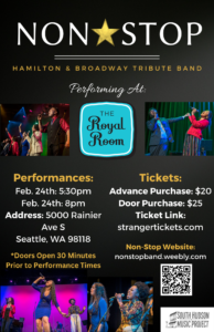 Non-Stop: Hamilton & Broadway Tribute Band Early Show