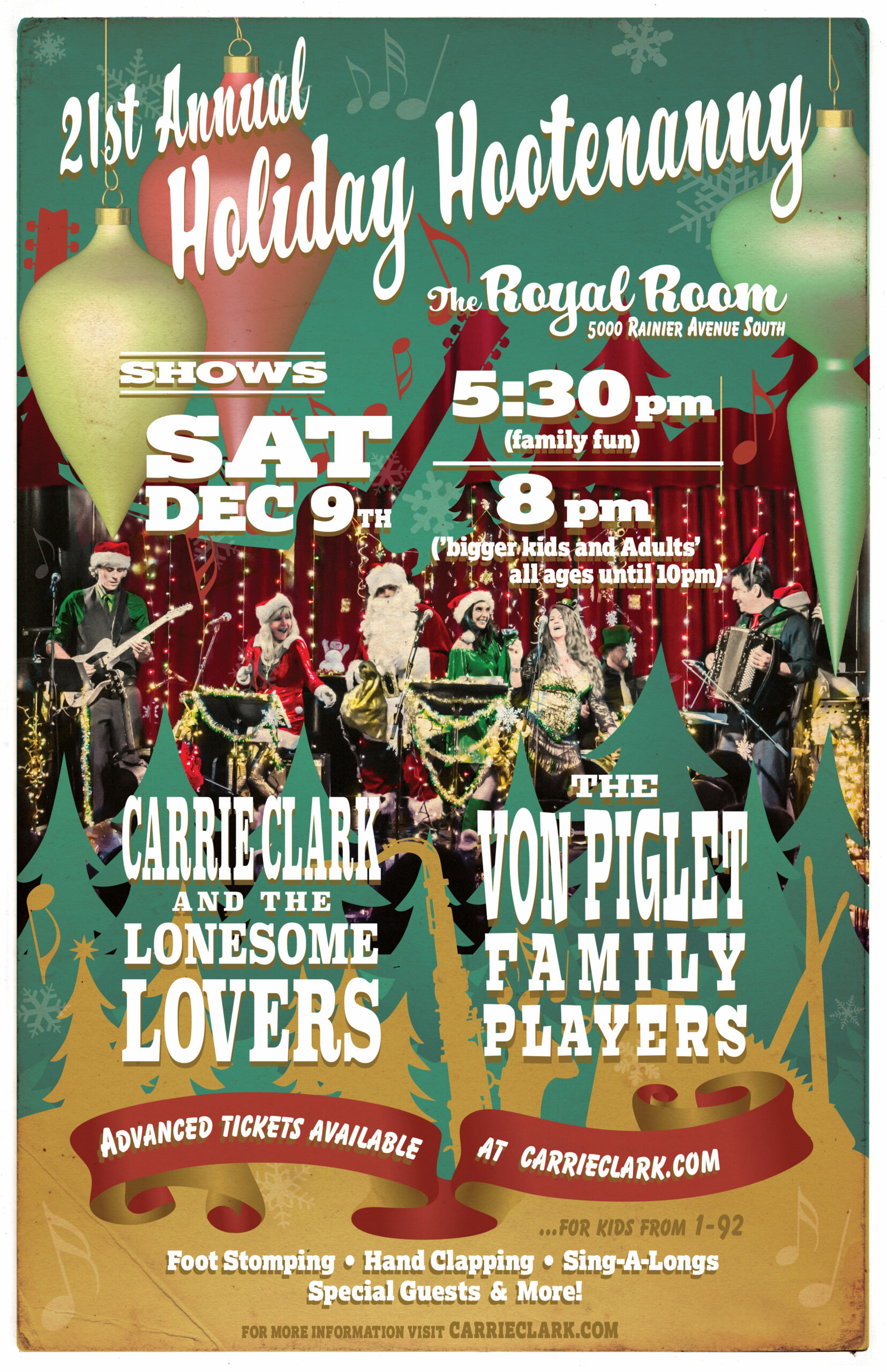 21st Annual Holiday Hootenanny and Sing-A-Long Early Show
