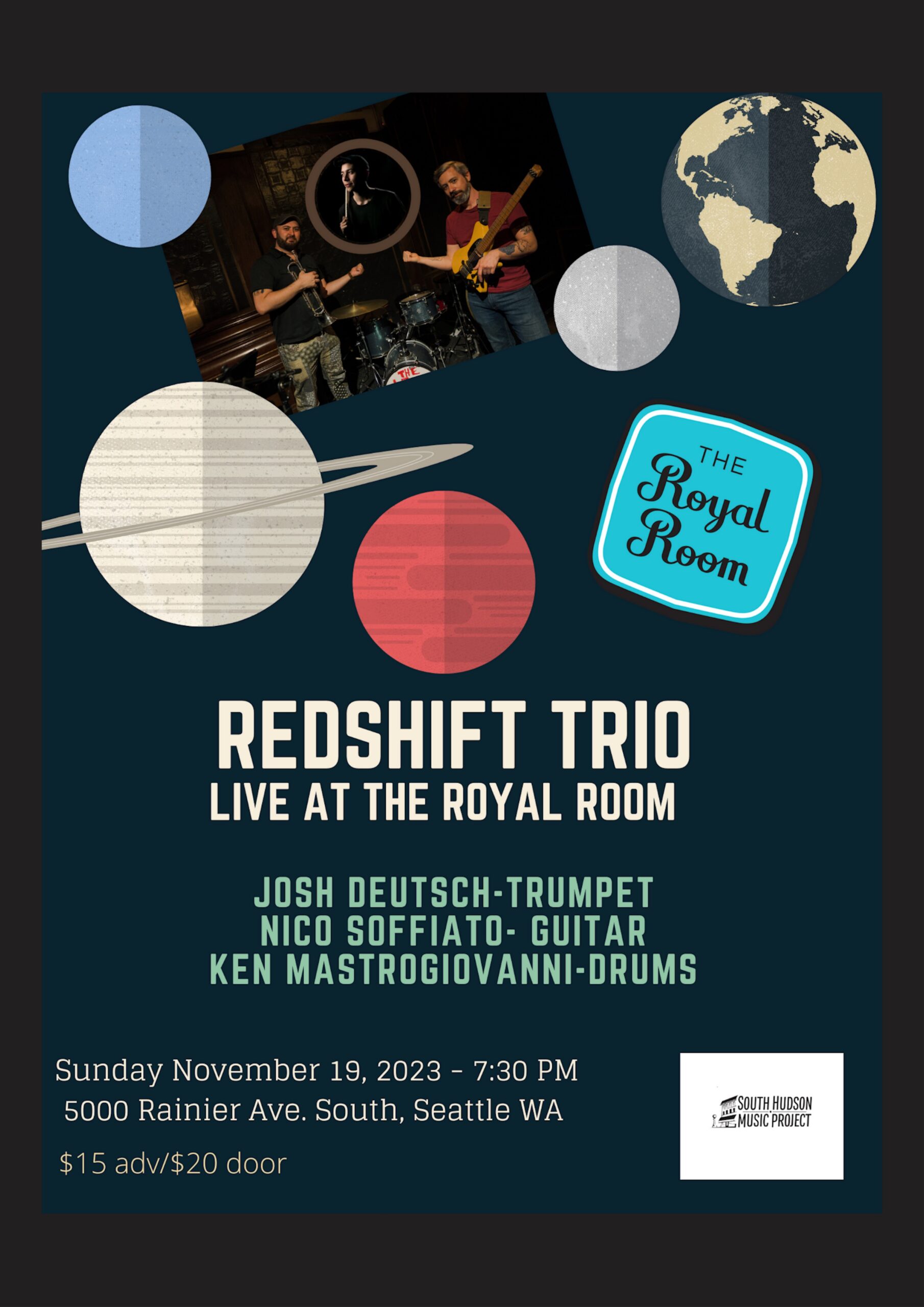 Redshift Trio, with Josh Deutsch, Nico Soffiato, and Ken Mastrogiovanni