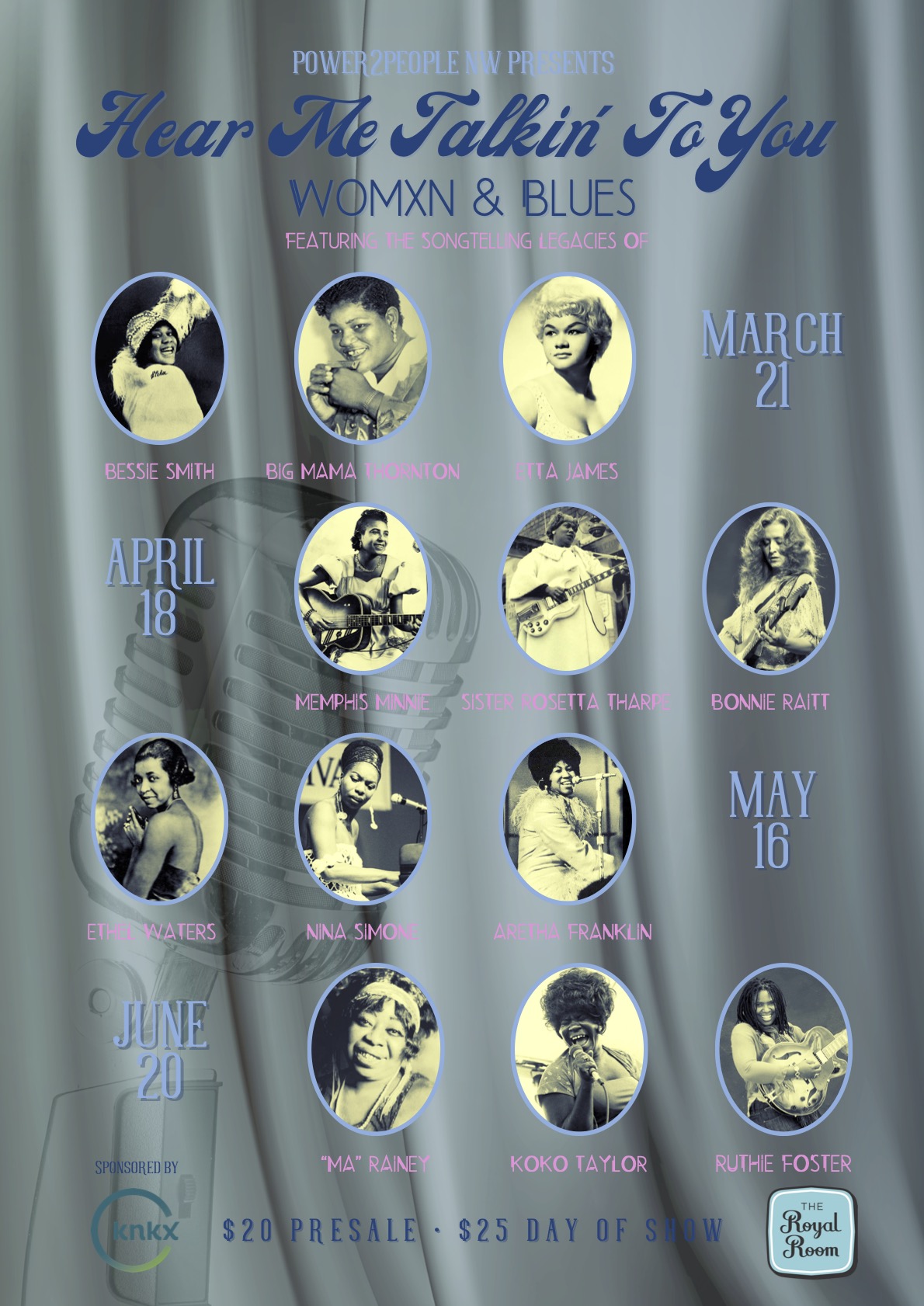 Hear Me Talkin’ to You: Womxn & Blues- Music of Ethel Waters, Nina Simone, Aretha Franklin