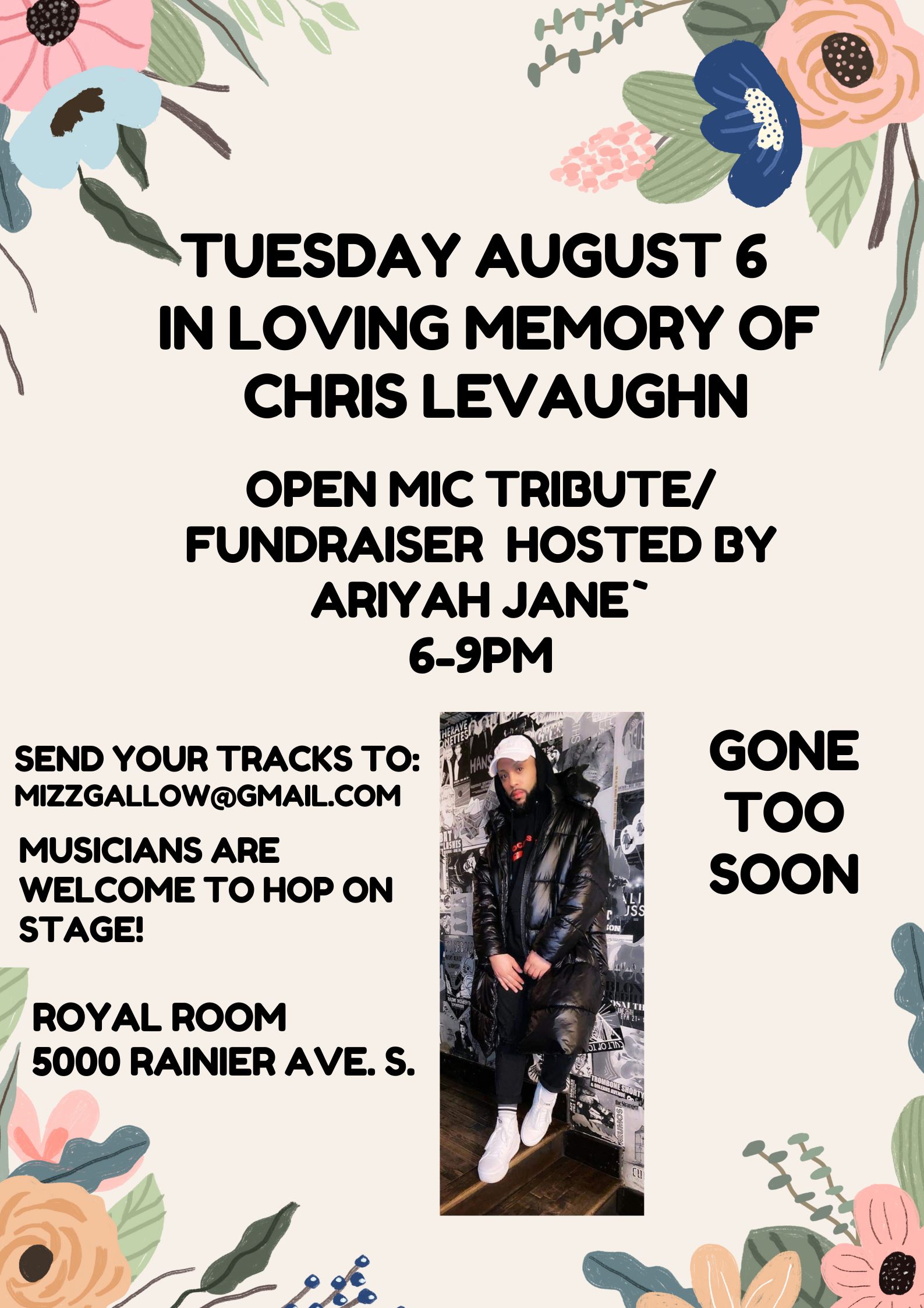 Chris LeVaughn Fundraiser/Tribute/Open Mic Night