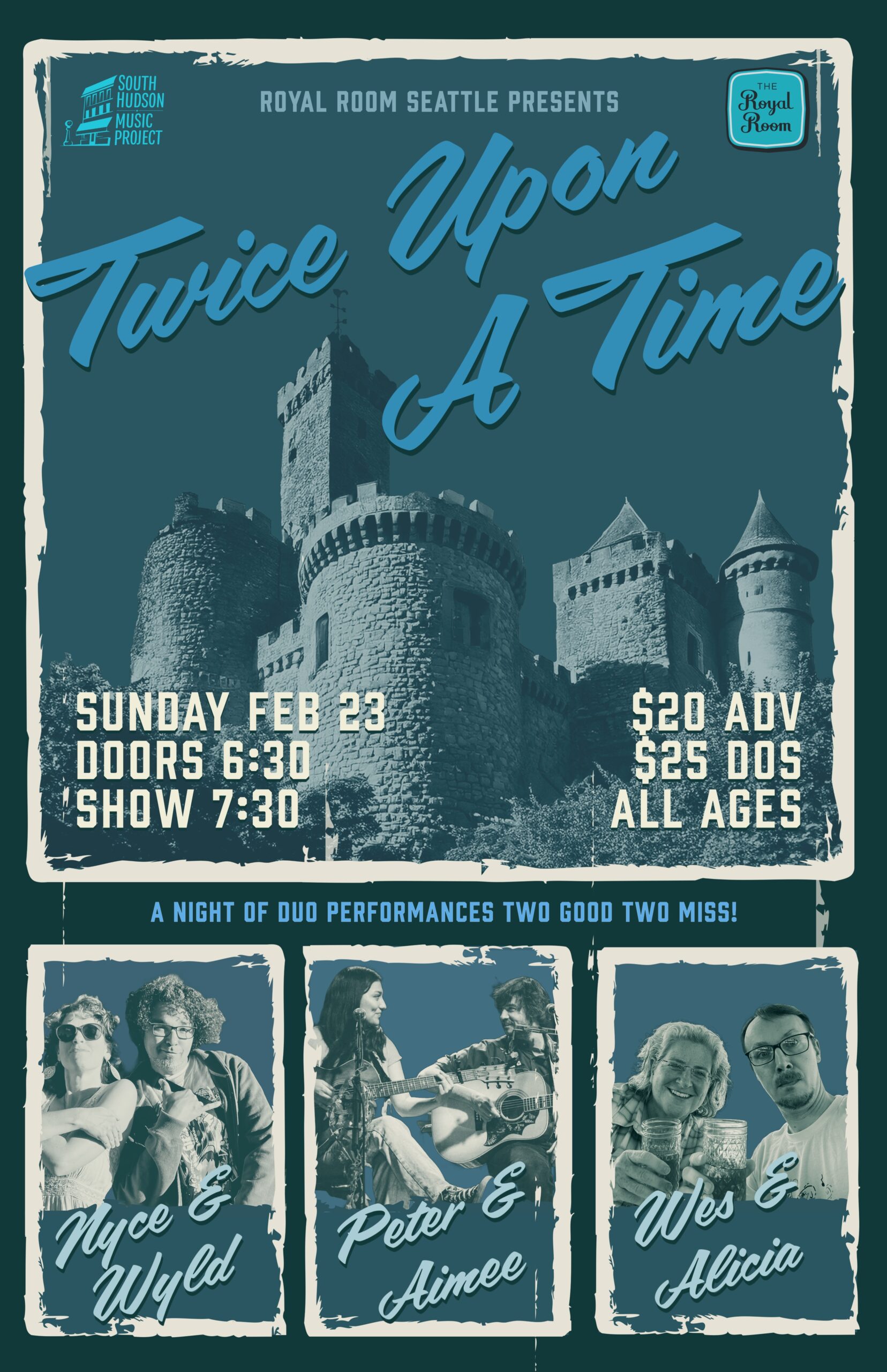 Twice Upon A Time:  Nyce & Wyld, Peter Donovan & Aimee Lefkowicz, Alicia Healey & Wes Weddell