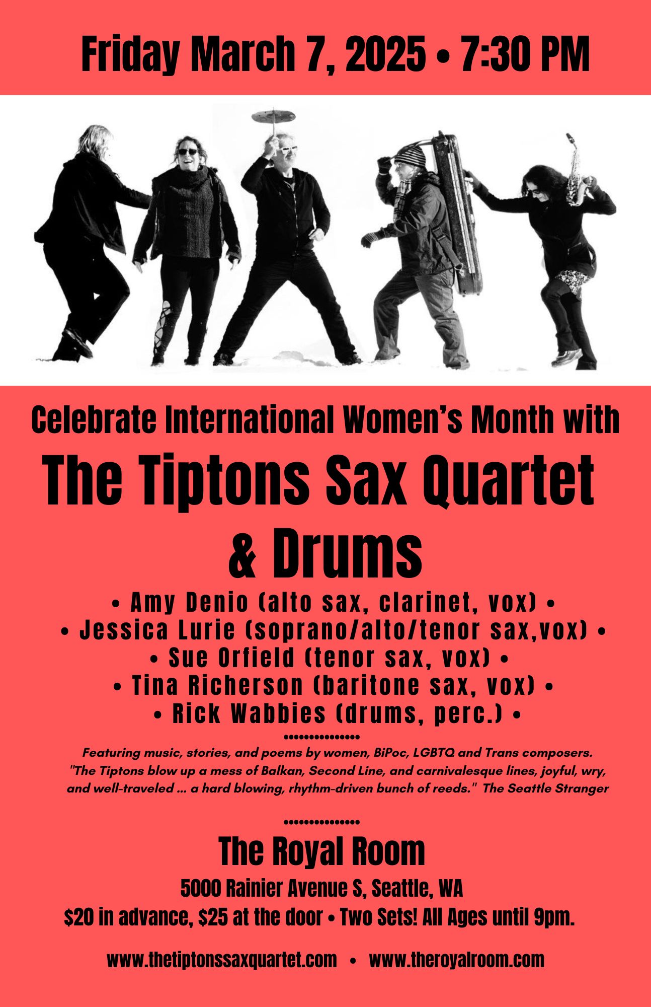 The Tiptons Sax Quartet & Drums