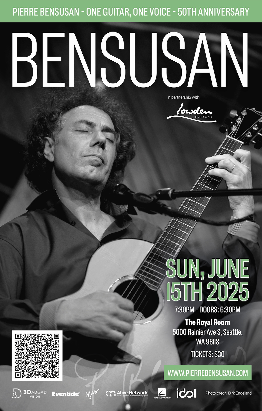 PIERRE BENSUSAN – ONE GUITAR, ONE VOICE – 50TH ANNIVERSARY