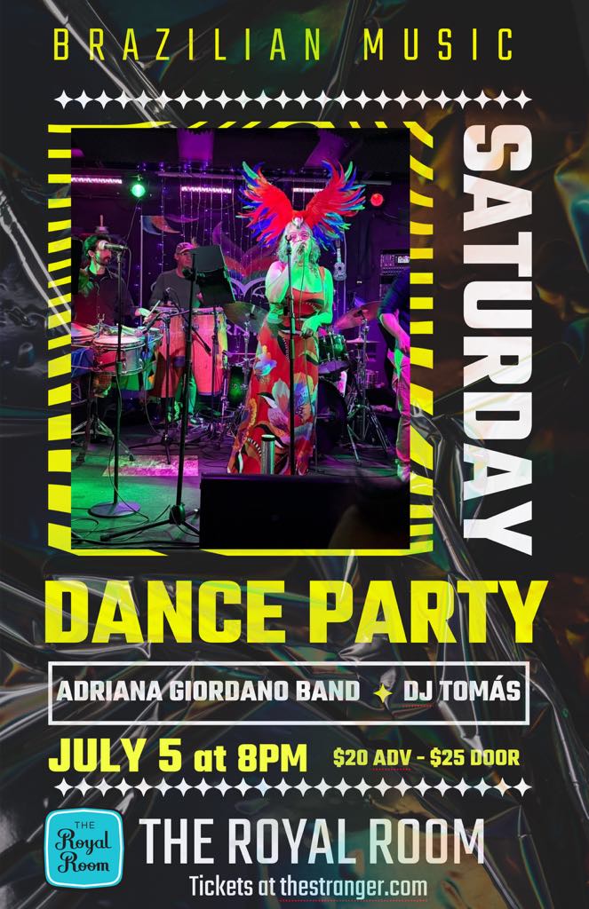 Brazilian Dance Party w/ Adriana Giordano’s Band + DJ Tomás