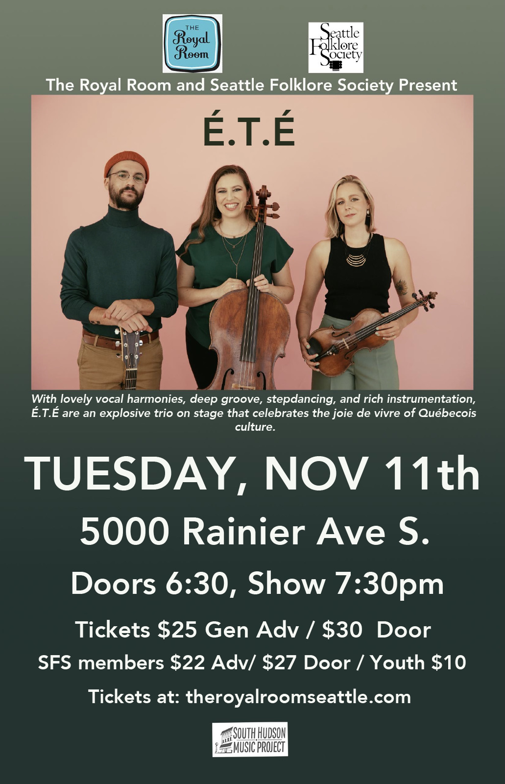 The Royal Room and Seattle Folklore Society Present: É.T.É