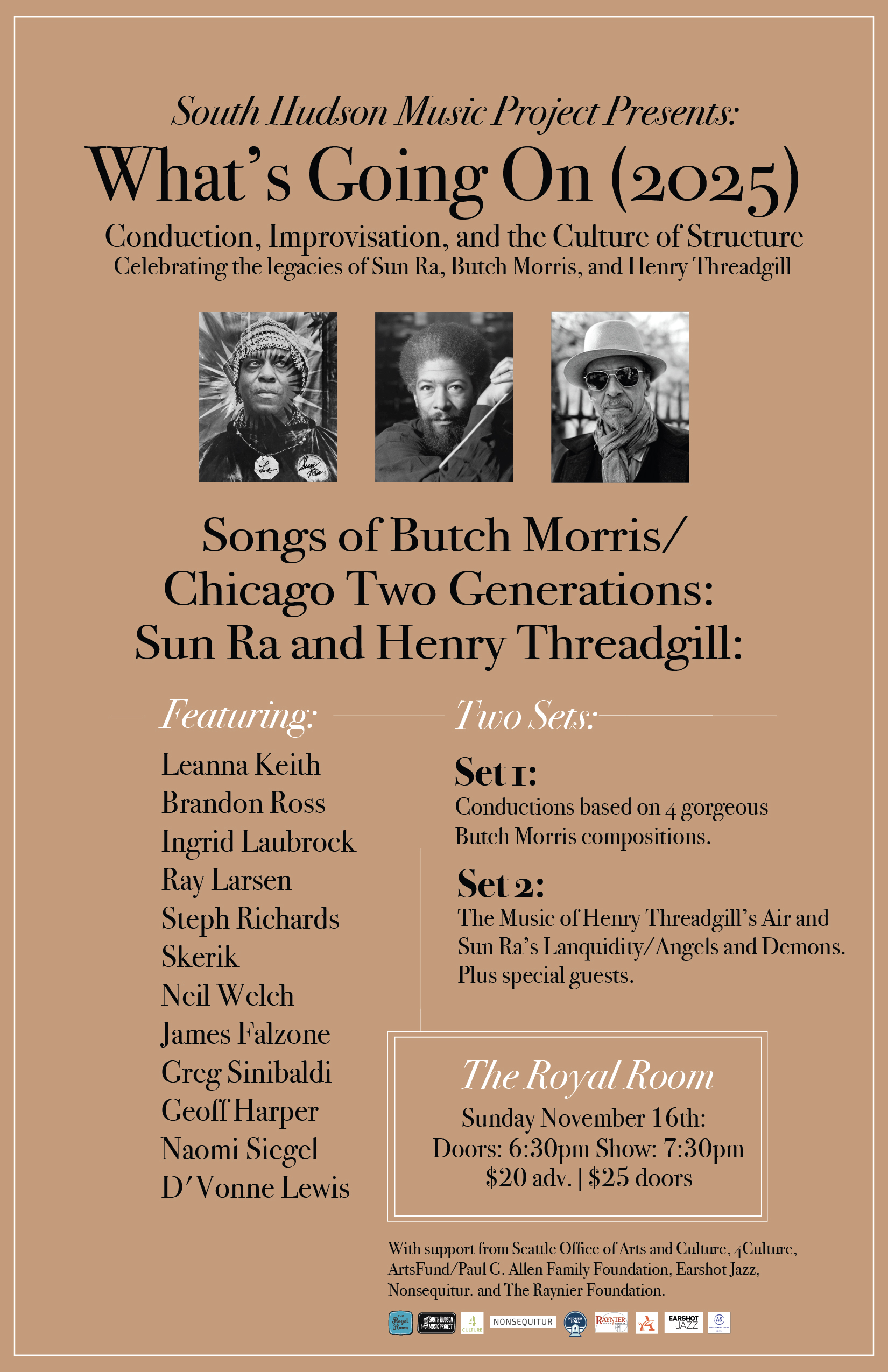 What’s Going On: Songs of Butch Morris/Chicago Two Generations. Sun Ra and Henry Threadgill