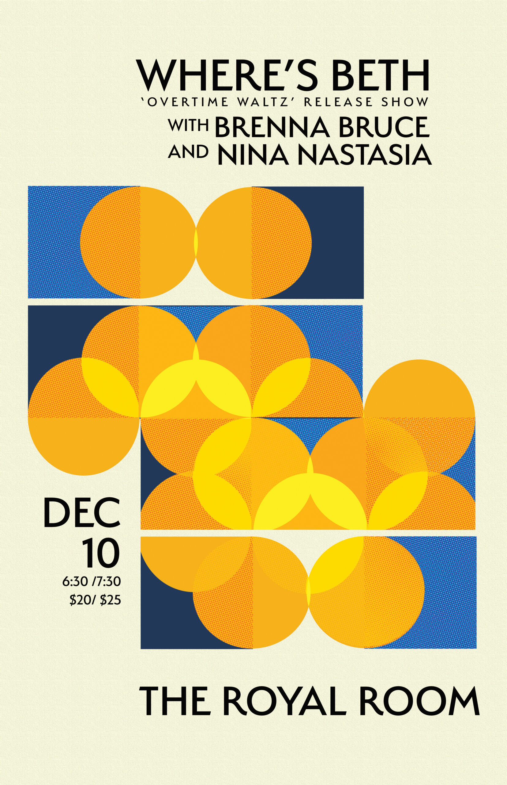 Where’s Beth – Overtime Waltz Release Show w/ Brenna Bruce and Nina Nastasia