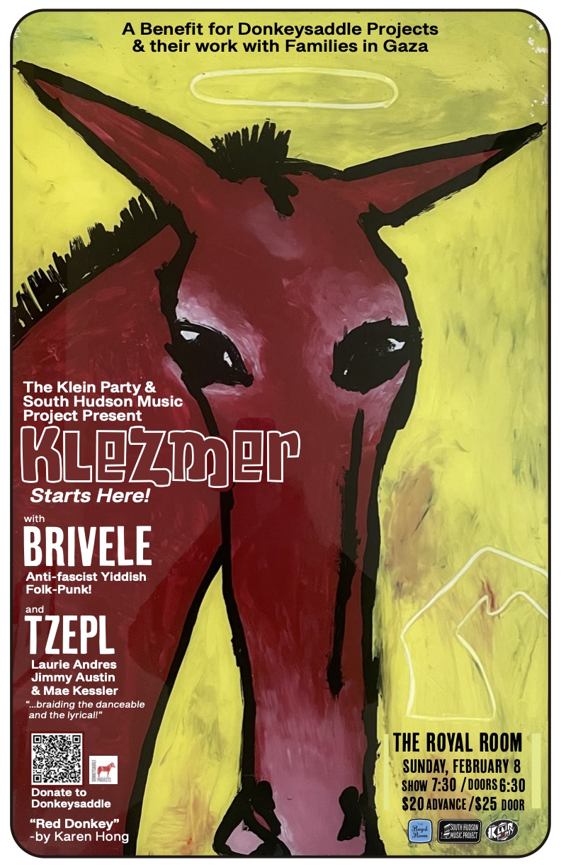 Klezmer Starts Here! A benefit for Donkeysaddle, with Brivele and Tzepl