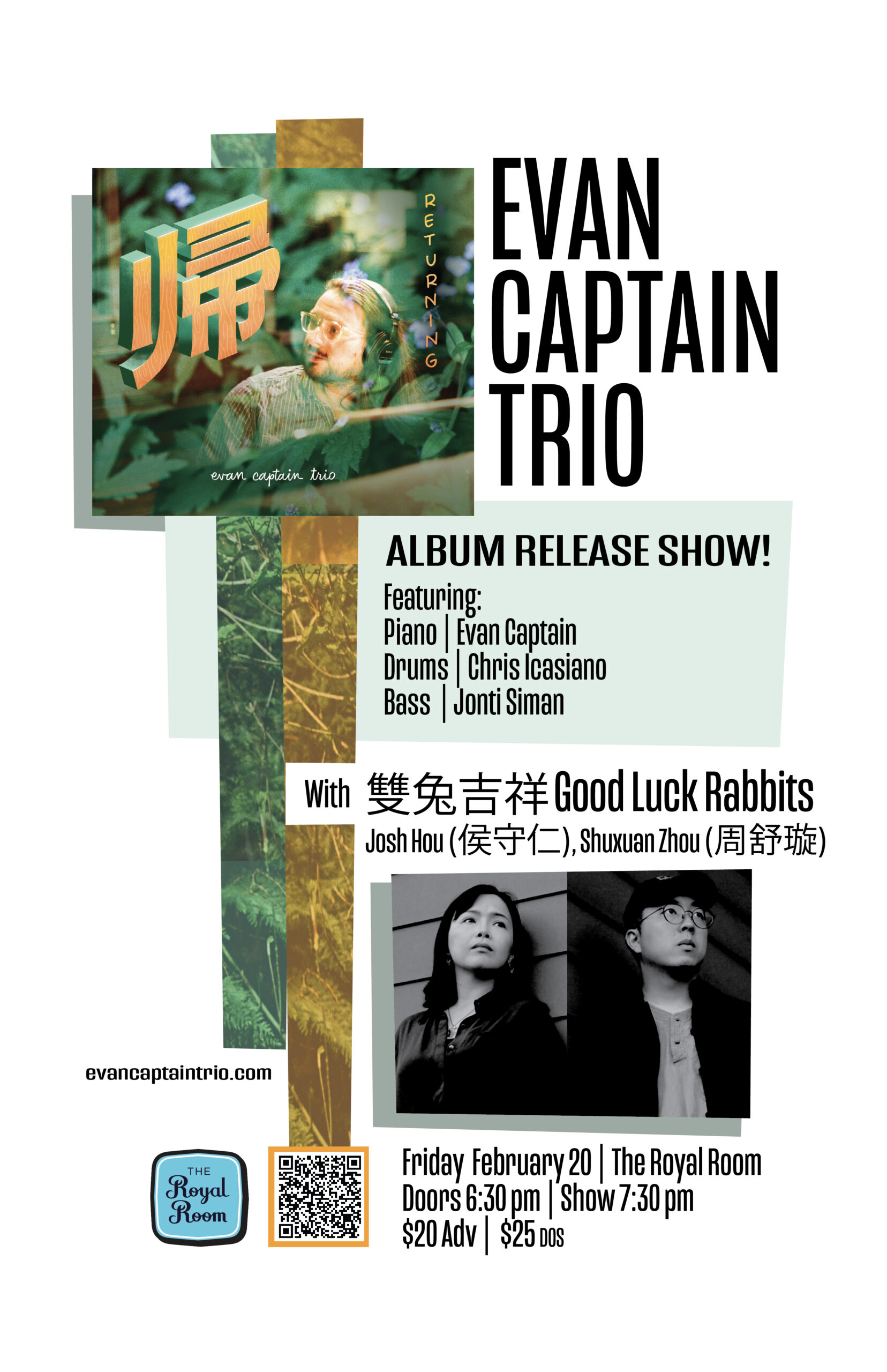 Evan Captain Trio – Returning Album Release