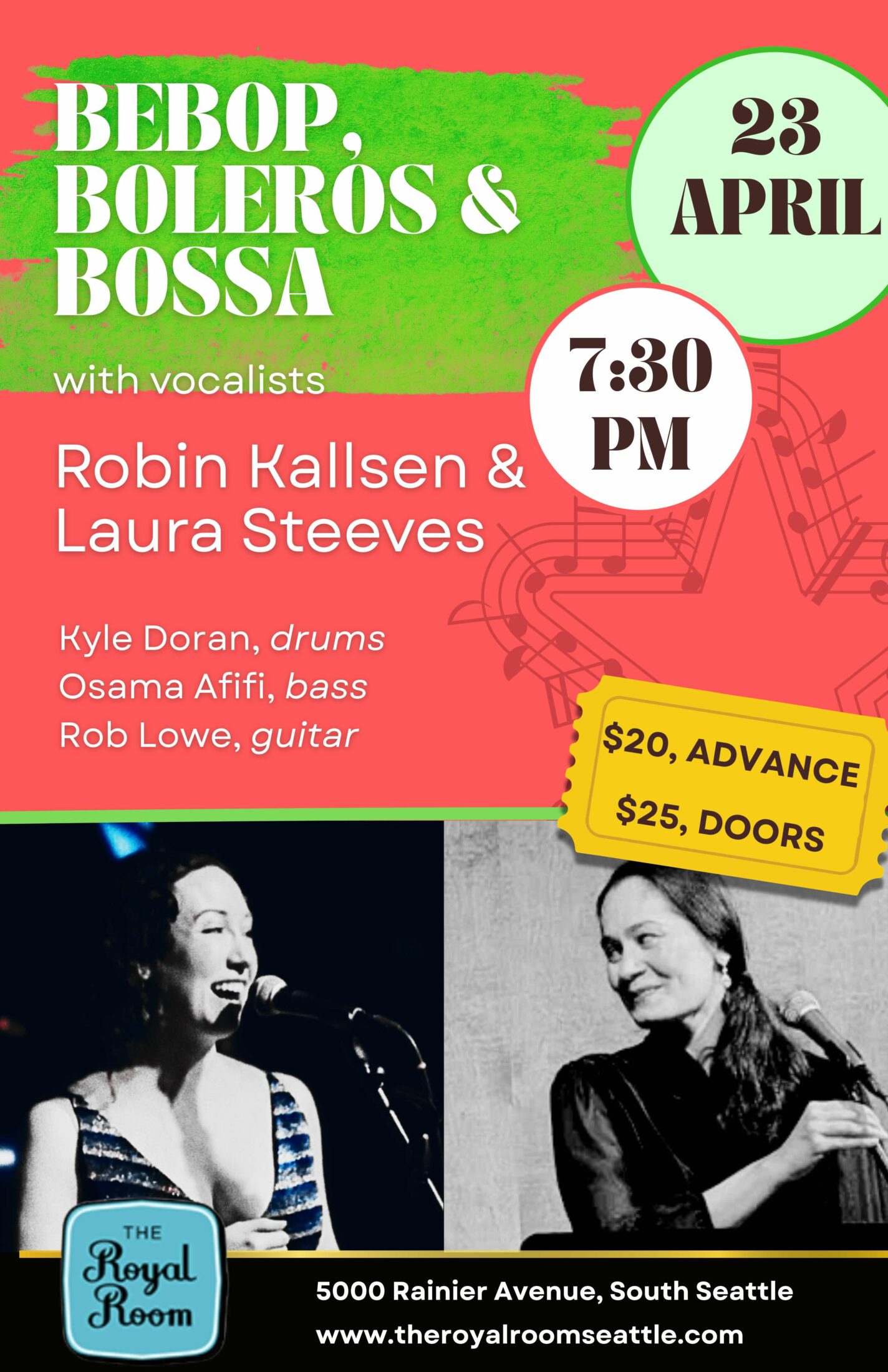 Bebop, Boleros & Bossa: Robin Kallsen & Laura Steeves