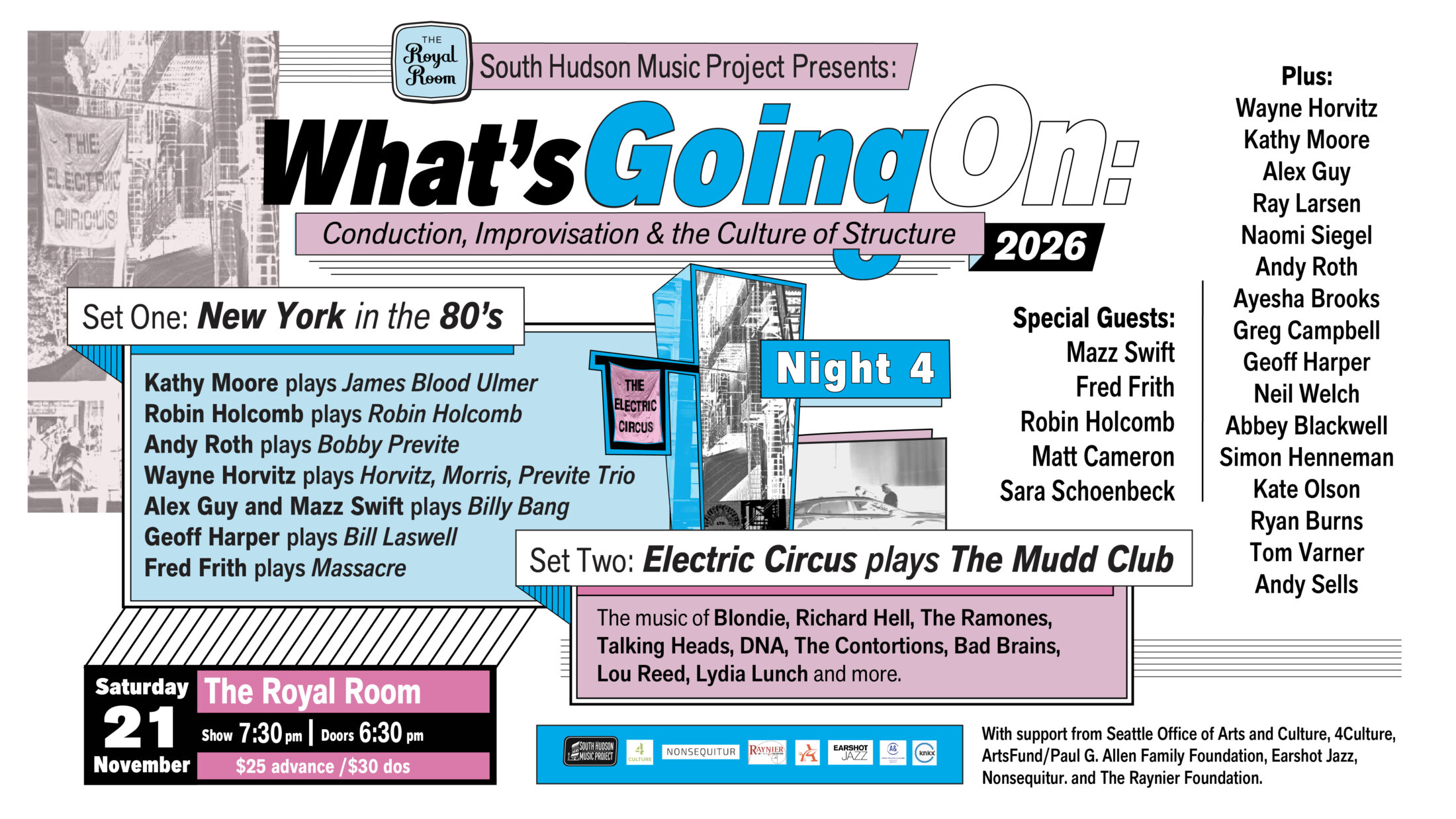 What’s Going On: NY in the 80s./Electric Circus plays the Mudd Club